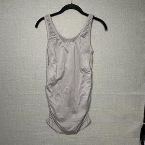 Hofish Maternity Belly Support Tank Top Womens M Medium Grey Pregnancy Bump